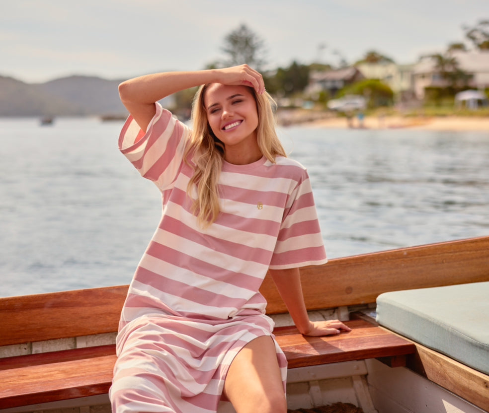 PB Tee Dresses - Green & Pink