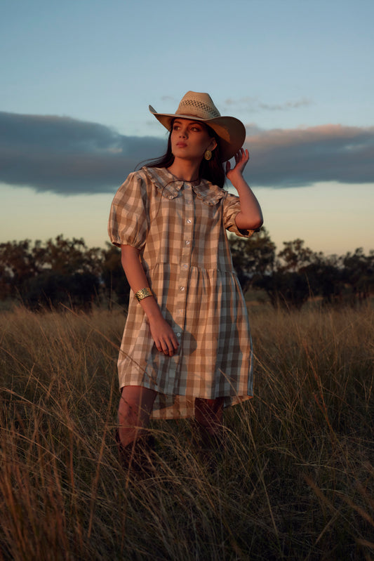 The Peta Dress Beige