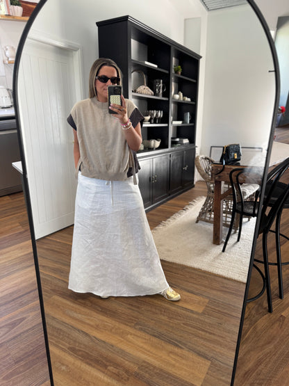 The Capri Maxi Skirt Linen