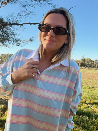 Felicity Jersey Pink and Blue