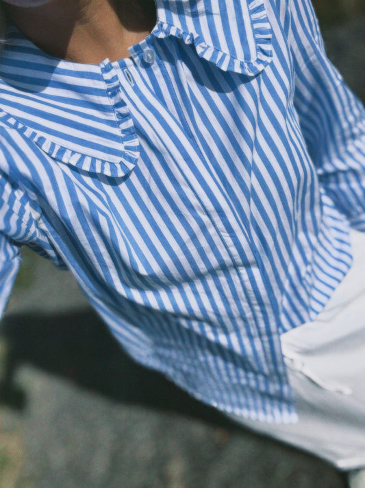 The Peta Shirt Blue Stripe